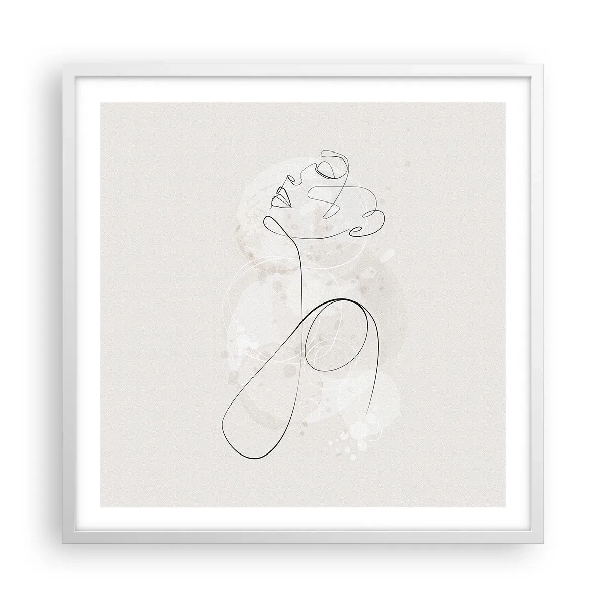 Affiche dans un cadre blanc - Poster - Spirale de beauté - 60x60 cm