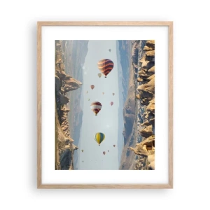 Affiche dans un chêne clair - Poster - Ici, tout est possible - 40x50 cm