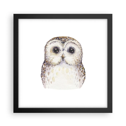 Affiche dans un cadre noir - Poster - Regarde-moi dans les yeux - 30x30 cm