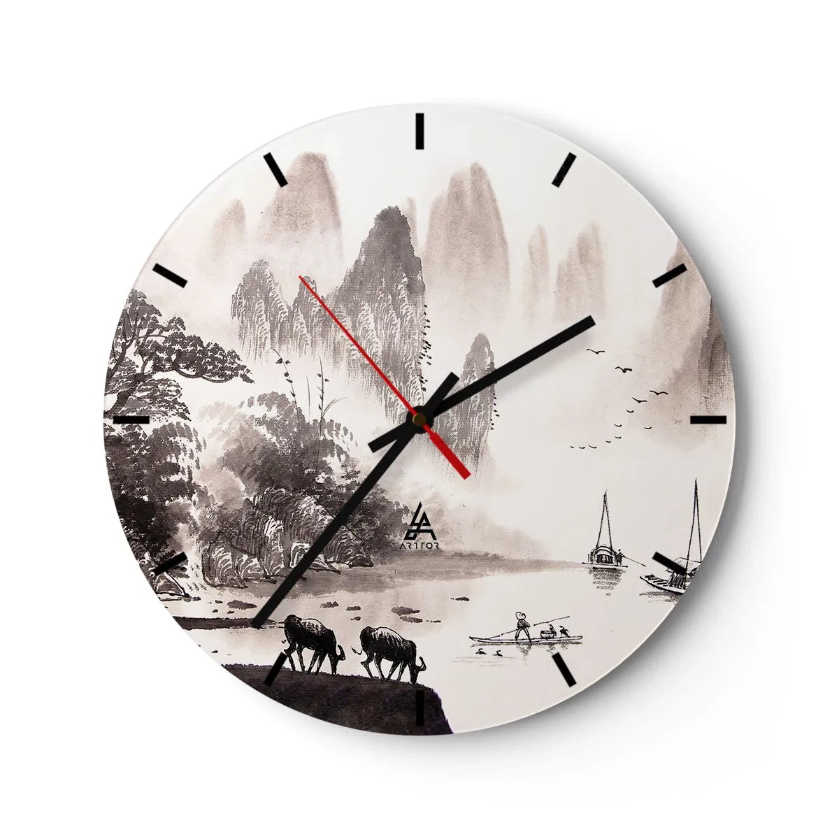 Horloge murale - Pendule murale - Le quotidien exotique de l'Orient - 40x40 cm