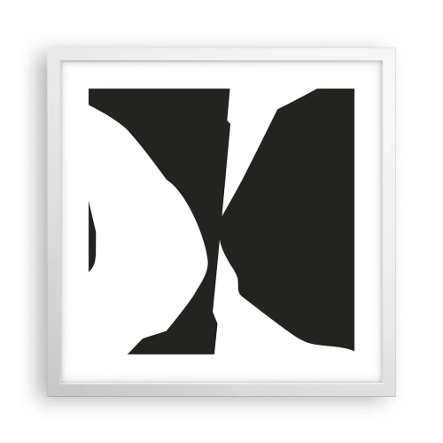 Affiche dans un cadre blanc - Poster - Positif négatif - 40x40 cm