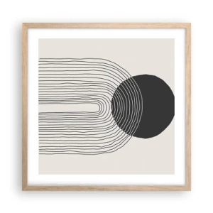 Affiche dans un chêne clair - Poster - Tremblement et confiance - 50x50 cm