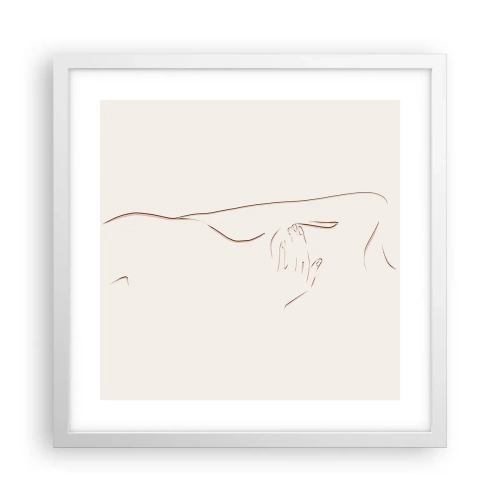 Affiche dans un cadre blanc - Poster - La forme du désir - 40x40 cm