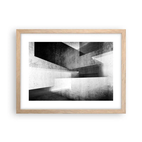 Affiche dans un chêne clair - Poster - Structure de l'espace - 40x30 cm