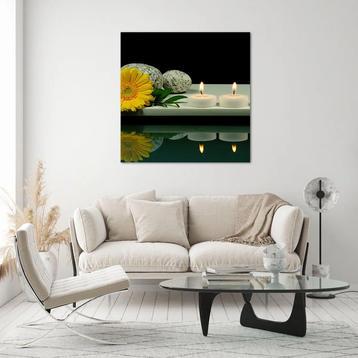 Impression sur verre - Image sur verre - Apaisement des sens - 70x70 cm