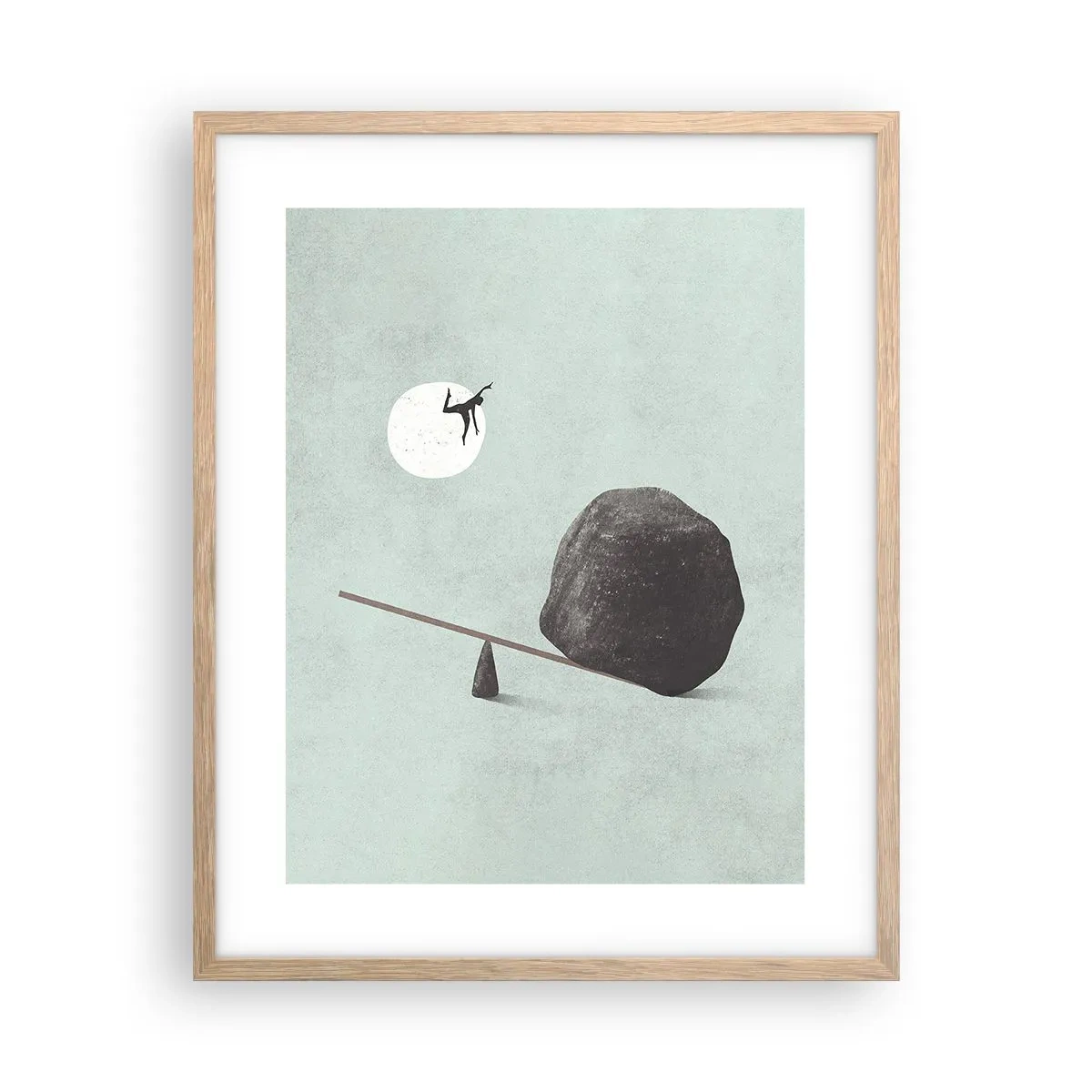 Affiche dans un chêne clair - Poster - Réalisation de ses rêves - 40x50 cm