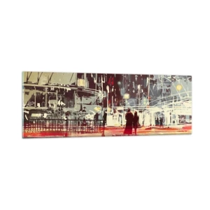 Impression sur verre - Image sur verre - Une grande traversée de ville - 90x30 cm