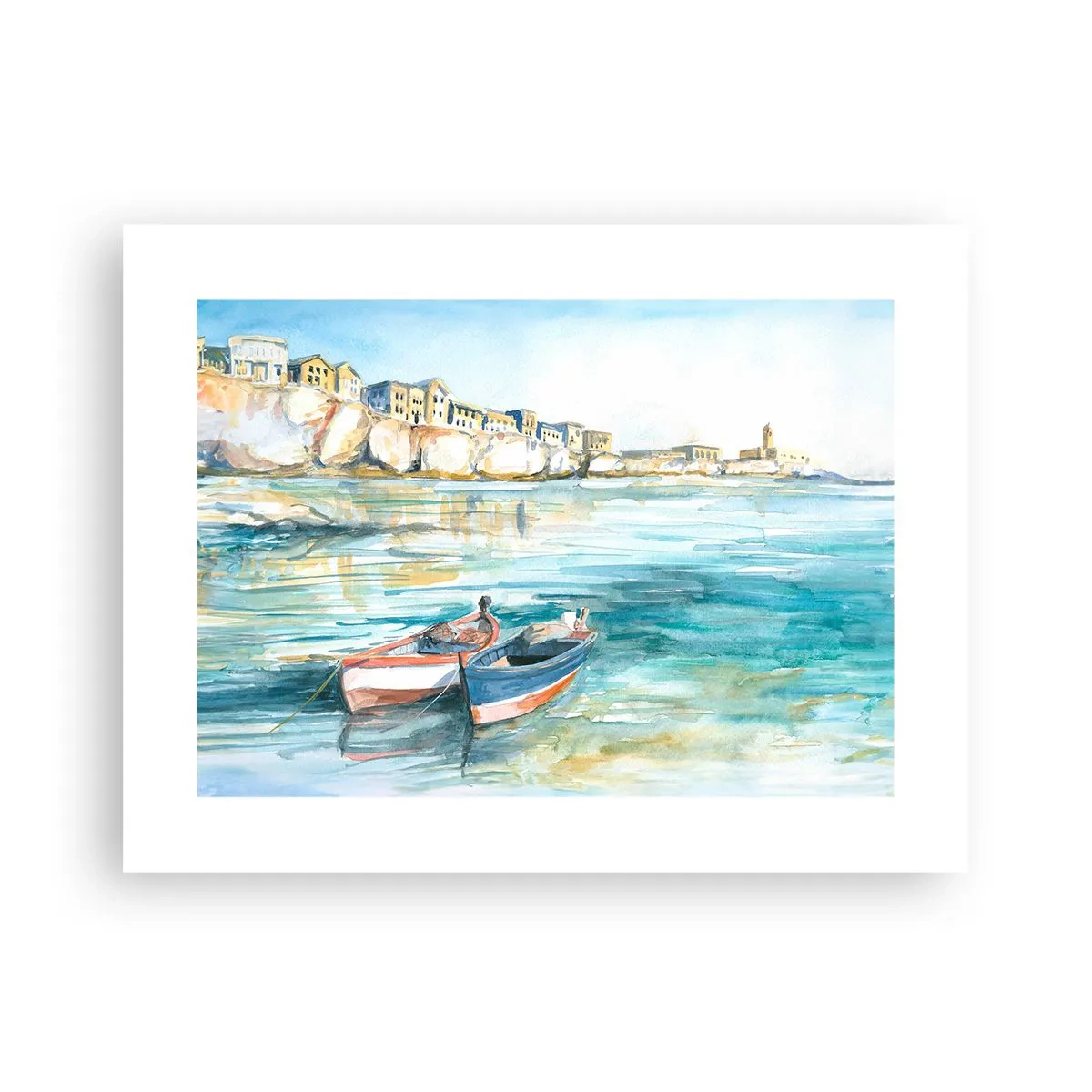 Affiche - Poster - Paysage dans l'azur - 40x30 cm