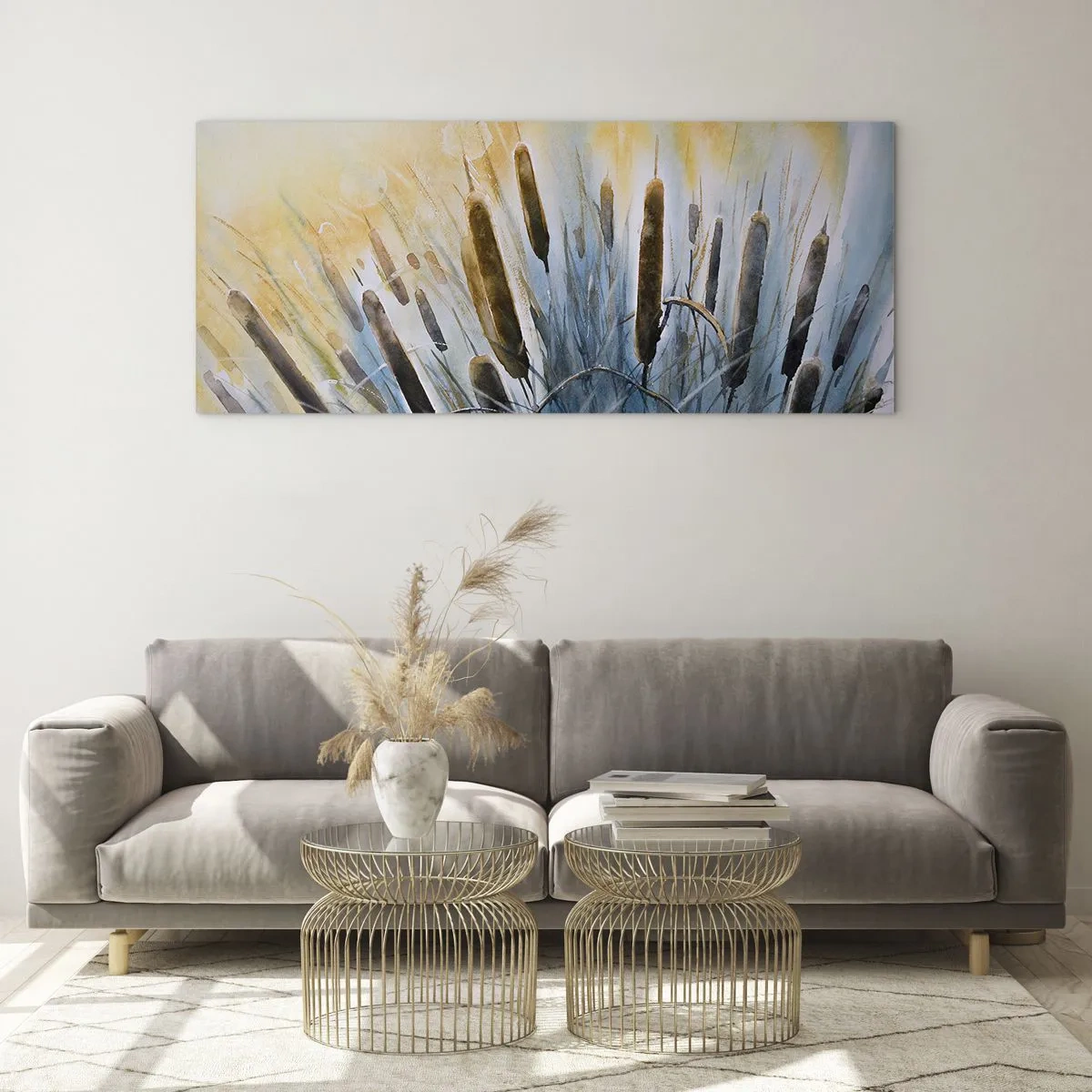 Impression sur verre - Image sur verre - Fraicheur de l'eau, chaleur du soleil - 100x40 cm