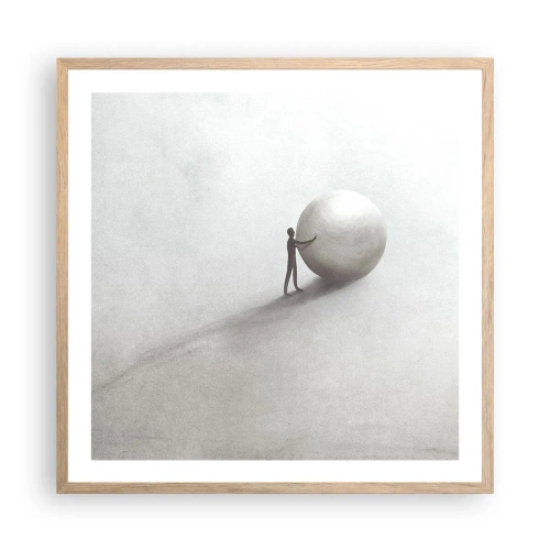 Affiche dans un chêne clair - Poster - Jeu de la vie - 60x60 cm