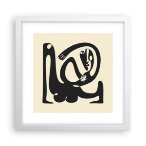Affiche dans un cadre blanc - Poster - Presque du Picasso - 30x30 cm
