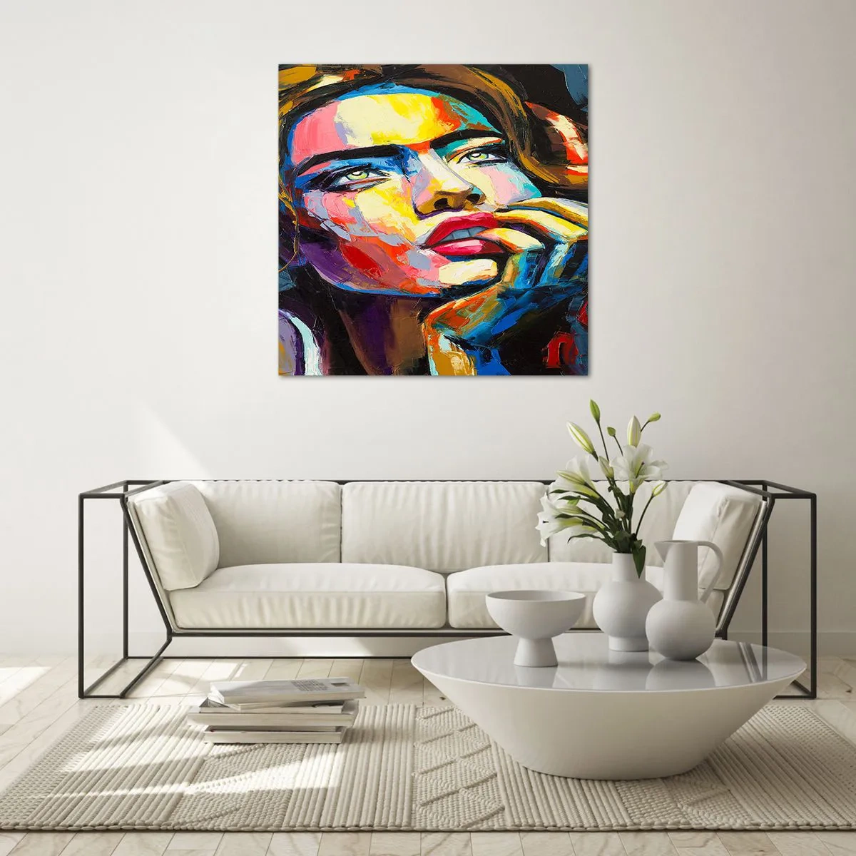 Impression sur verre - Image sur verre - Les rêves volent dans le ciel comme des oiseaux - 40x40 cm