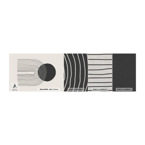 Échantillon de Papier Peint Premium Sand - Tremblement et confiance - Abstraction, Morceau, Minimalisme - 100x30 cm