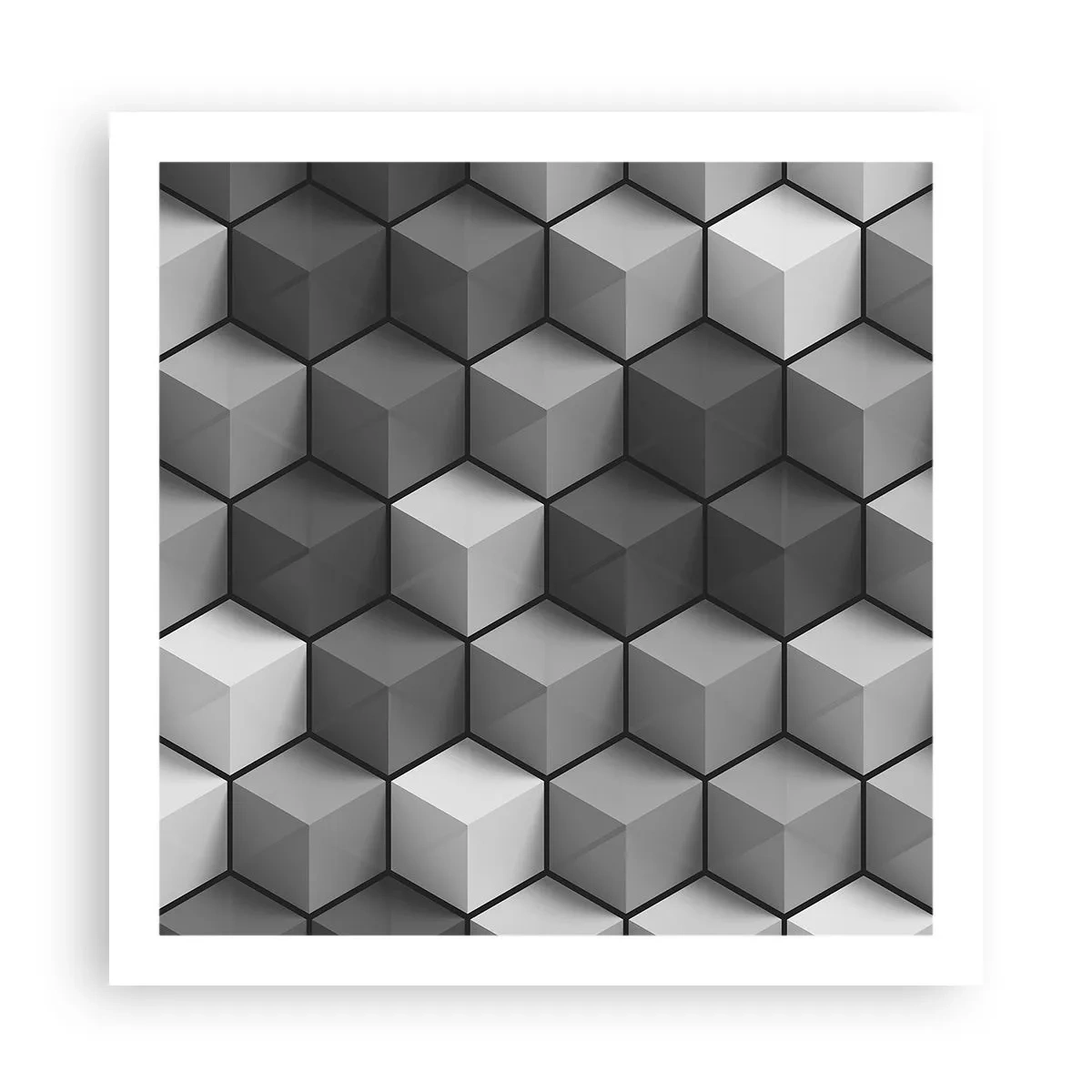 Affiche - Poster - Puzzle cubiste - 60x60 cm