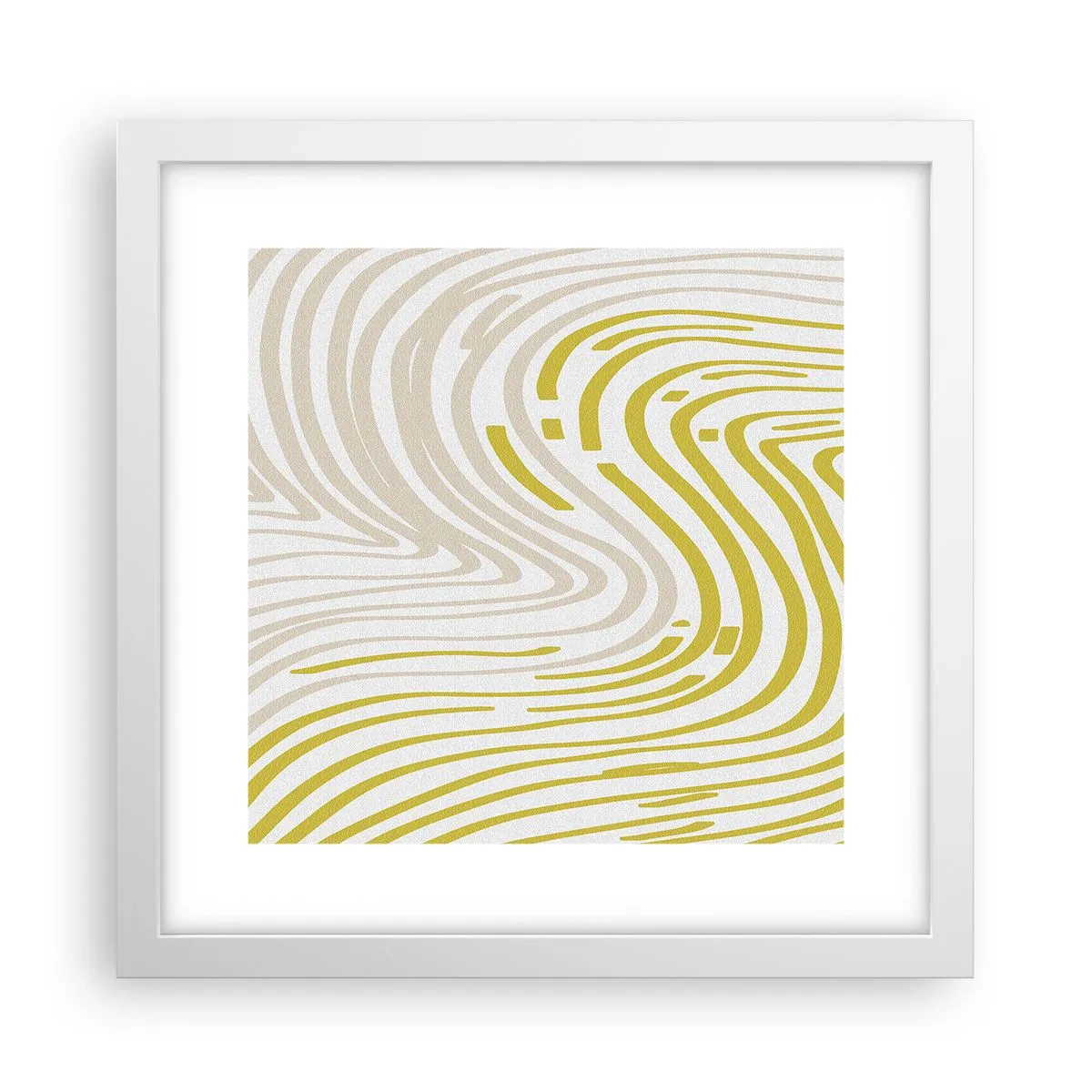 Affiche dans un cadre blanc - Poster - Une composition au léger virage - 30x30 cm