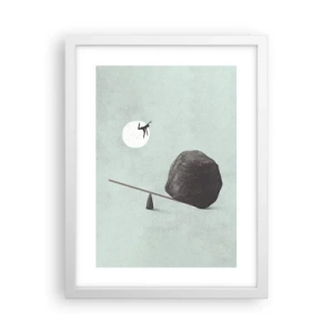 Affiche dans un cadre blanc - Poster - Réalisation de ses rêves - 30x40 cm