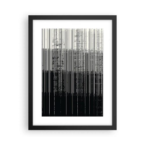 Affiche dans un cadre noir - Poster - Ondes et vibrations - 30x40 cm