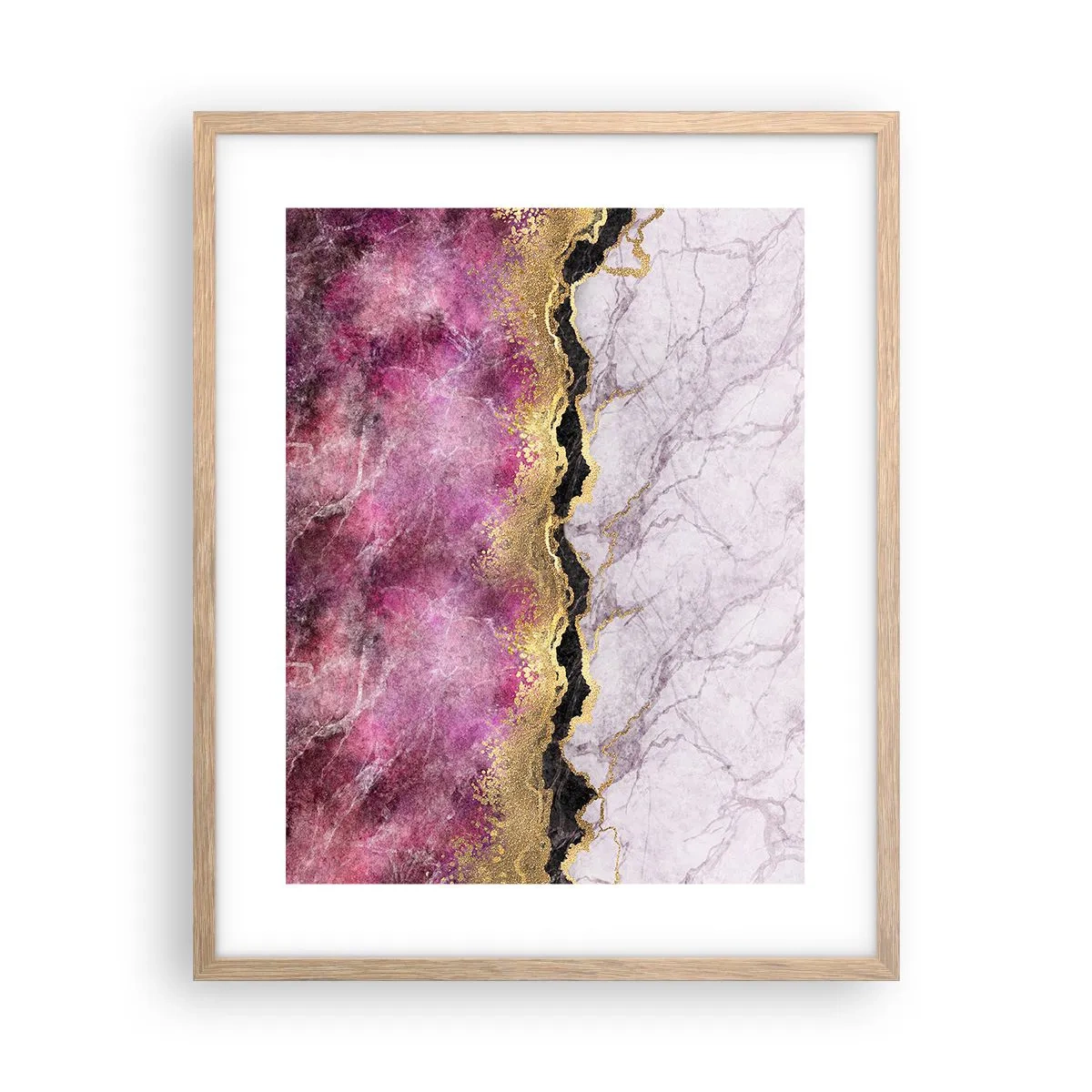 Affiche dans un chêne clair - Poster - À la frontière - 40x50 cm