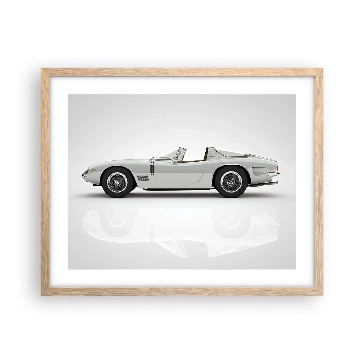 Affiche dans un chêne clair - Poster - Promesse de plaisir - 50x40 cm