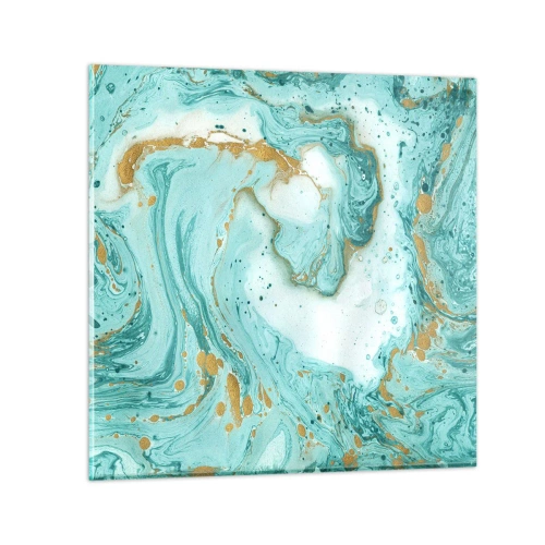 Impression sur verre - Image sur verre - Sous la grande vague de l'ère Edo - 70x70 cm