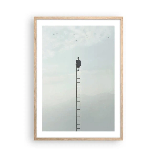 Affiche dans un chêne clair - Poster - Se soulever au-dessus - 50x70 cm