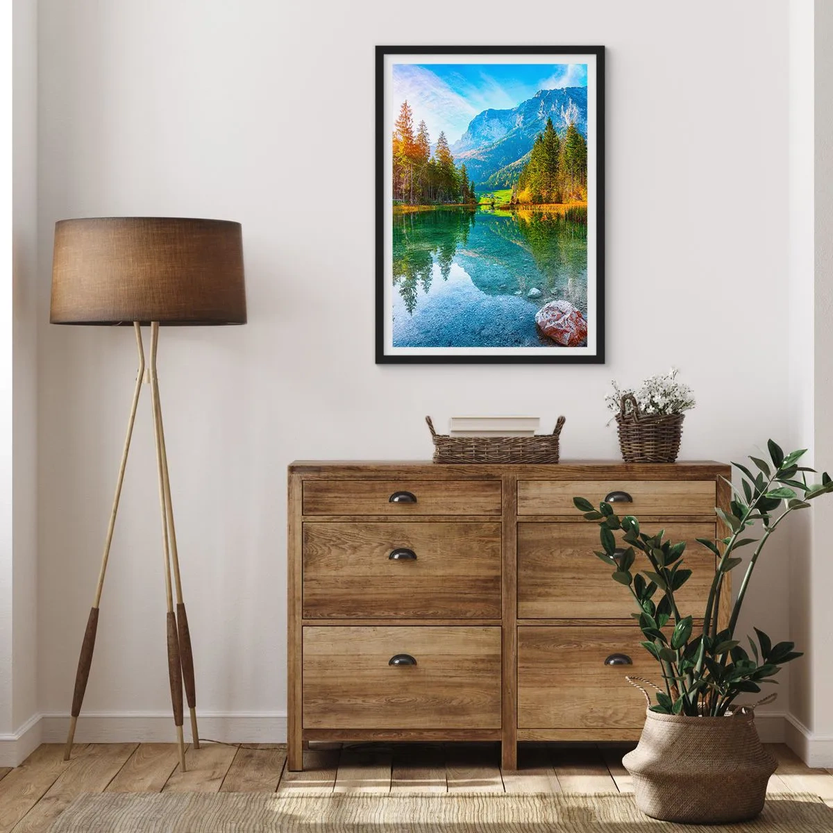 Affiche dans un cadre noir - Poster - Douceur automnale - 30x40 cm