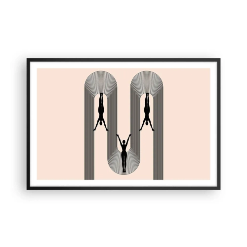 Affiche dans un cadre noir - Poster - Les jambes en l’air - 91x61 cm