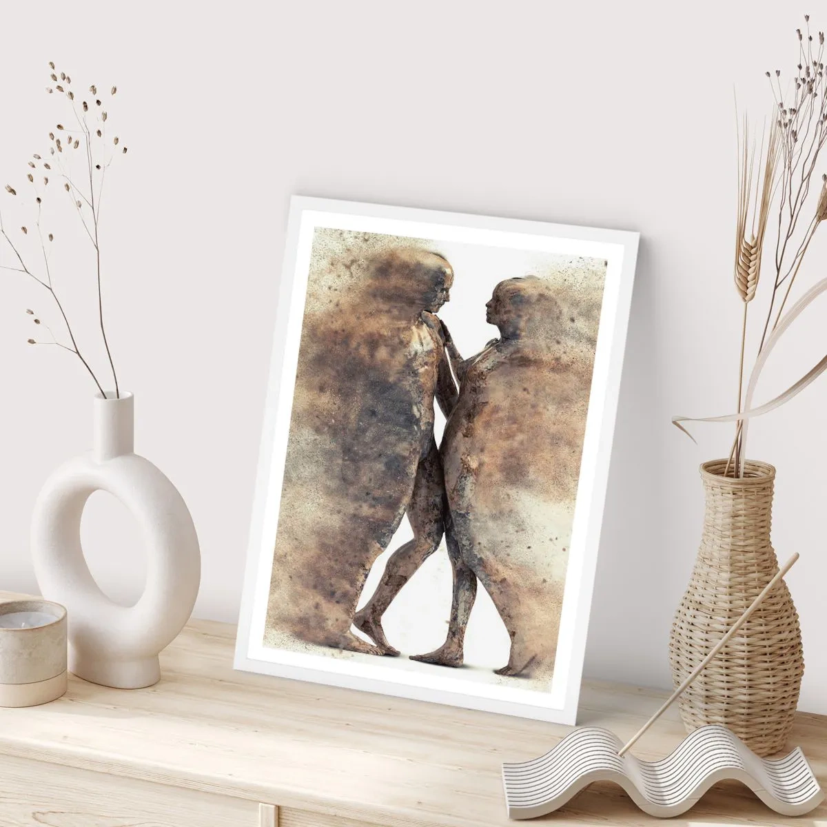 Affiche dans un cadre blanc - Poster - Ils sont sortis de la poussière pour aimer - 70x100 cm