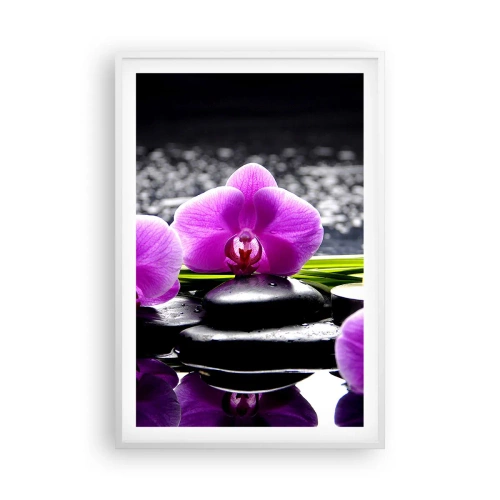 Affiche dans un cadre blanc - Poster - Se noyer dans la paix et la tranquillité - 61x91 cm