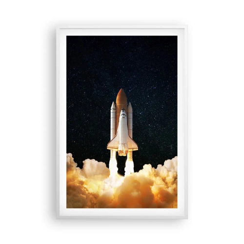 Affiche dans un cadre blanc - Poster - Ad astra! - 61x91 cm
