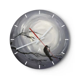 Horloge murale - Pendule murale - La clé du mystère de la nuit - 40x40 cm