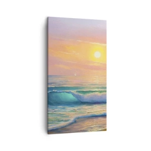 Impression sur toile - Image sur toile - Le chant turquoise des vagues - 45x80 cm