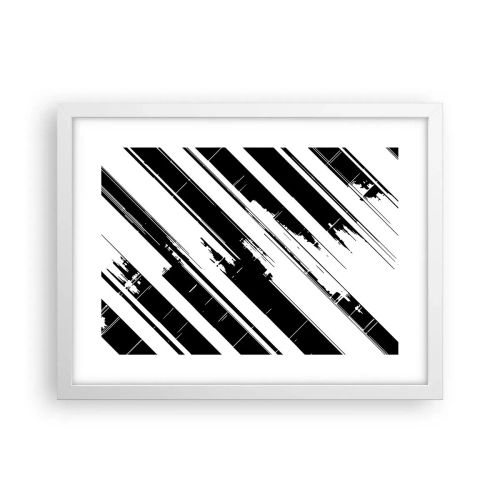 Affiche dans un cadre blanc - Poster - Une composition intense et dynamique - 40x30 cm