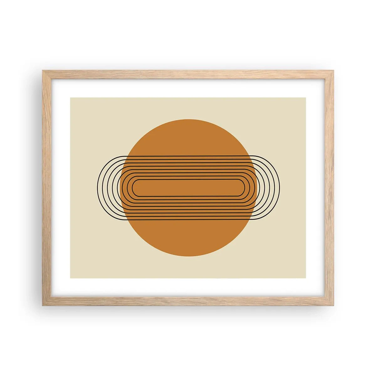 Affiche dans un chêne clair - Poster - Plan idéal - 50x40 cm