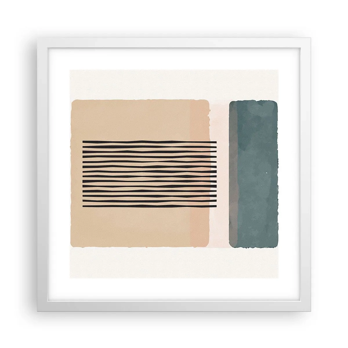 Affiche dans un cadre blanc - Poster - Tout est en ordre - 40x40 cm