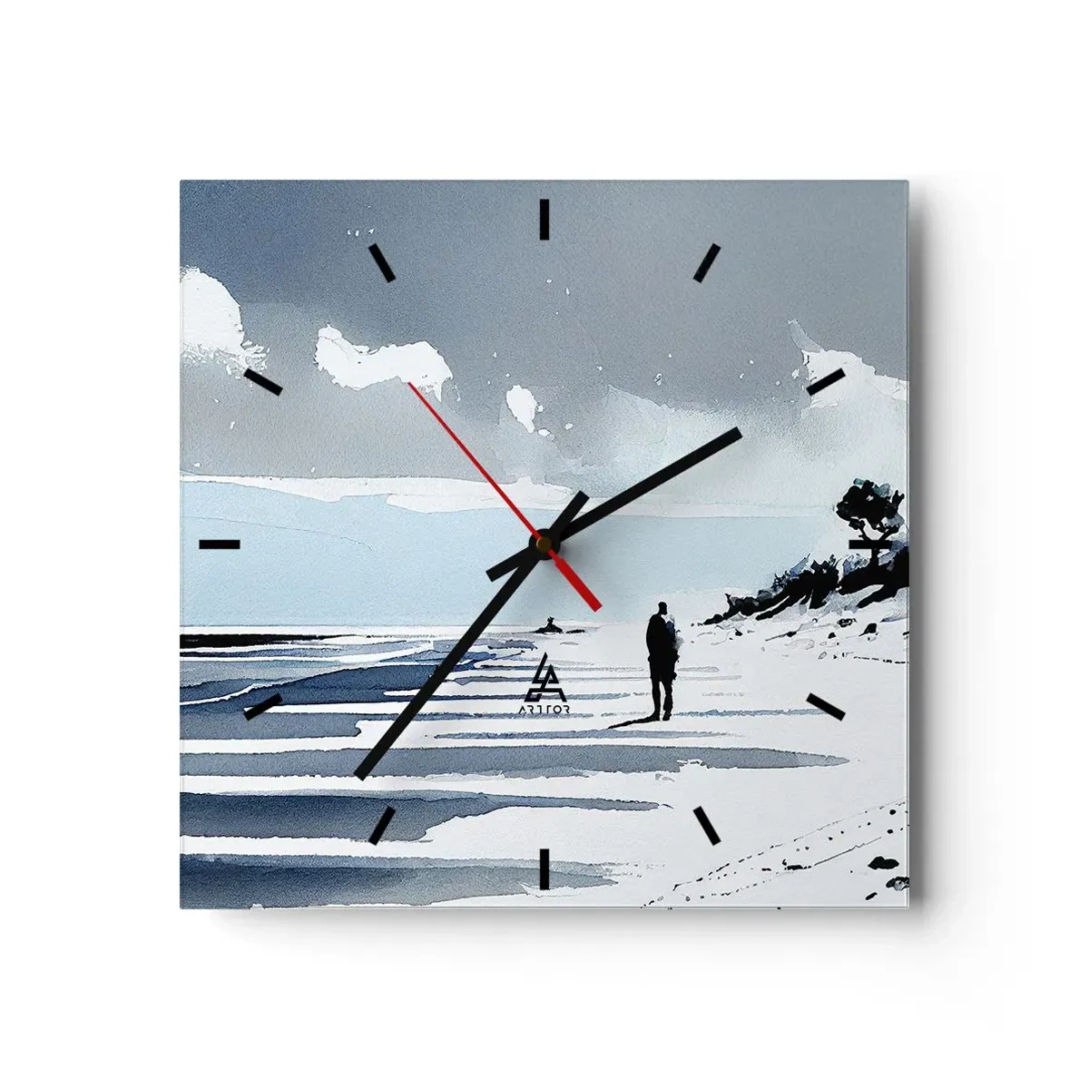 Horloge murale - Pendule murale - Seul à seul - 40x40 cm