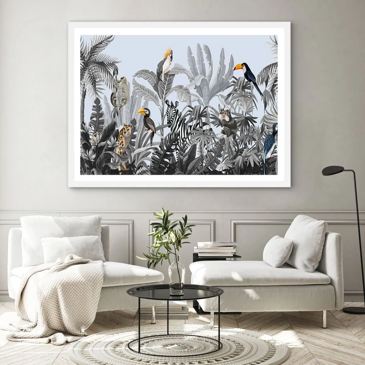 Affiche dans un cadre blanc - Poster - Conte de fées africain - 40x30 cm