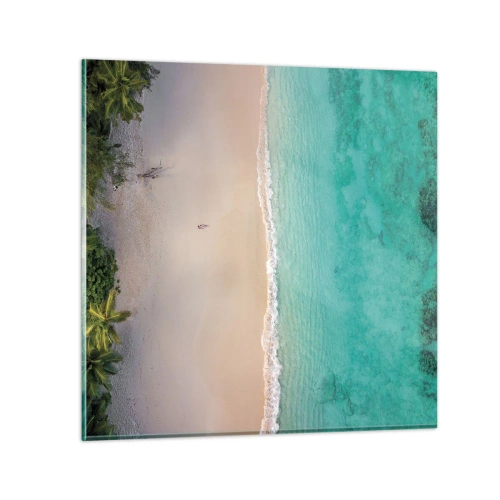Impression sur verre - Image sur verre - Plage paradisiaque - 40x40 cm