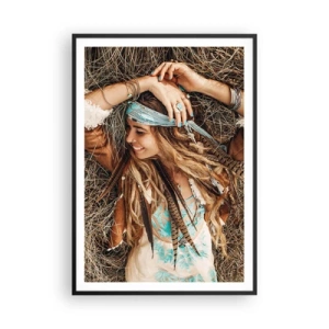 Affiche dans un cadre noir - Poster - En route vers les années d'amour - 70x100 cm