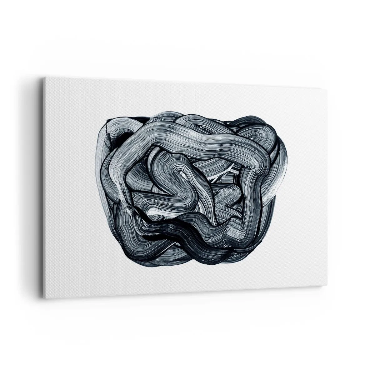 Impression sur toile - Image sur toile - Composition abstraite en nuances de gris - 120x80cm - Ce n'est pas si simple - Décoration murale moderne pour le salon et la chambre ARTTOR