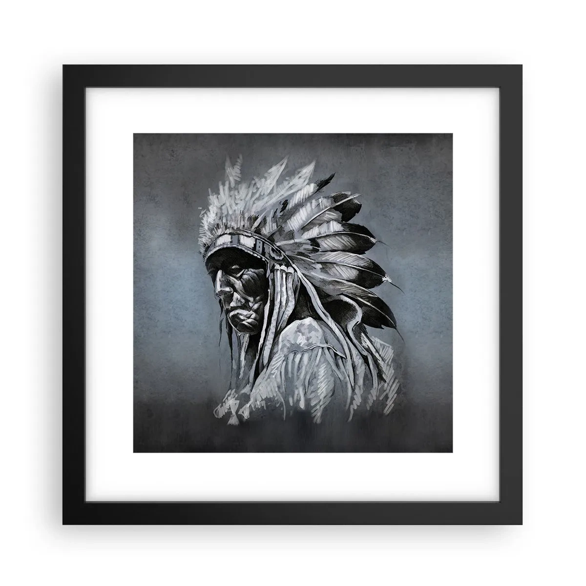 Affiche dans un cadre noir - Poster - Retour aux sources - 30x30 cm