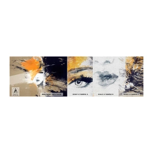 Échantillon de Papier Peint Premium Canvas - Et la lumière fut - Abstraction, Visage de femme, Femme - 100x30 cm