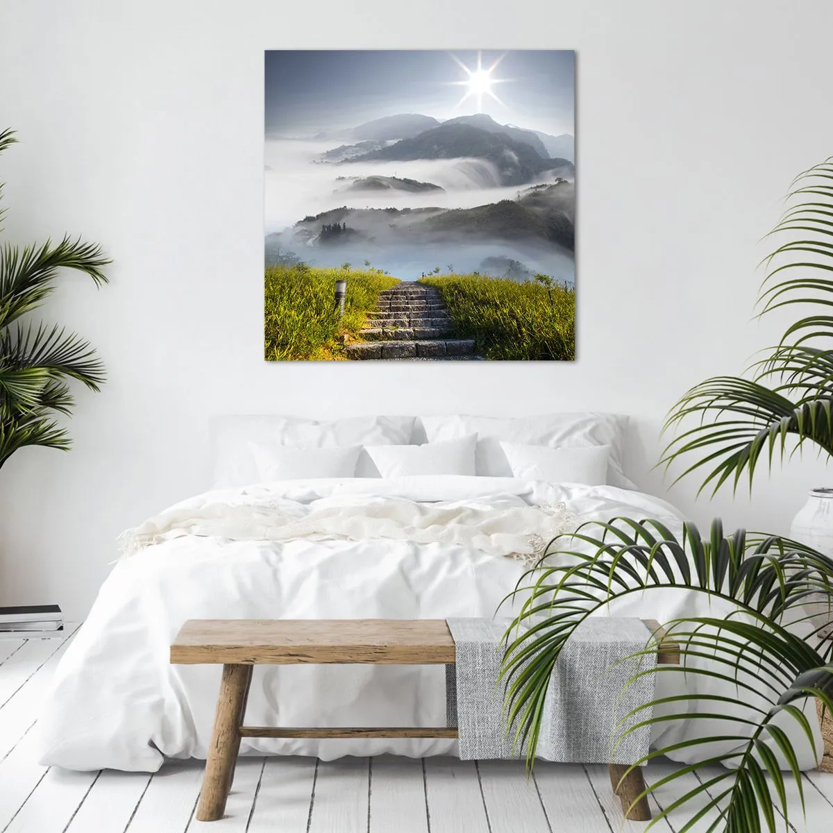 Impression sur toile - Image sur toile - Toujours plus haut vers les nuages - 70x70 cm