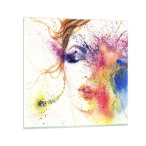 Impression sur verre - Image sur verre - Vertiges arc-en-ciel - 30x30 cm