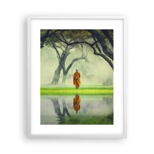 Affiche dans un cadre blanc - Poster - En route vers l'illumination - 40x50 cm