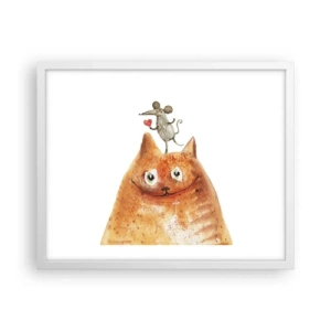 Affiche dans un cadre blanc - Poster - Amour paradoxal - 50x40 cm