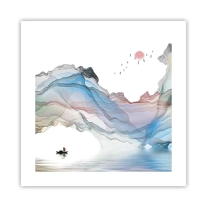 Affiche - Poster - Vers les montagnes de cristal - 40x40 cm