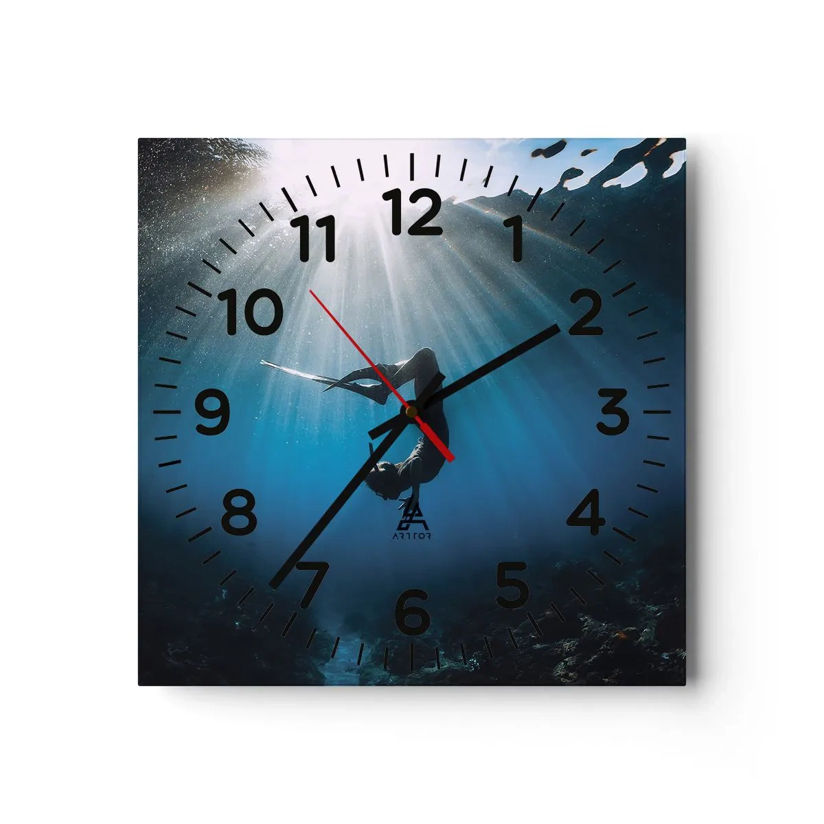Horloge murale - Pendule murale - Dans sous-marine - 40x40 cm
