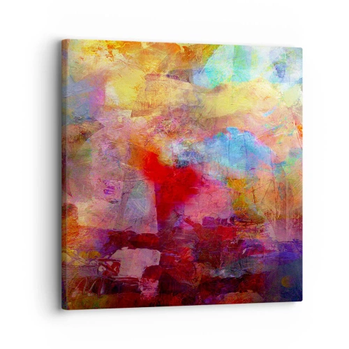 Impression sur toile - Image sur toile - Regardez à l'intérieur de l'arc-en-ciel - 30x30 cm