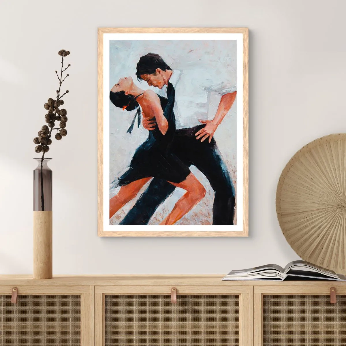 Affiche dans un chêne clair - Poster - Tango de mes rêves et pensées - 30x40 cm